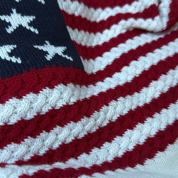American Flag Crochet Sweater Medium NWT - Picture 4 of 4
